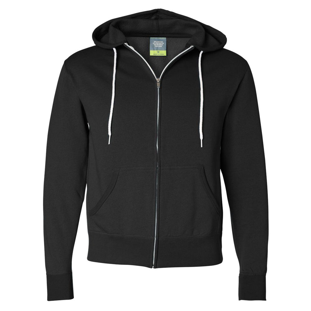 Lightweight Full-Zip Hooded Sweatshirt